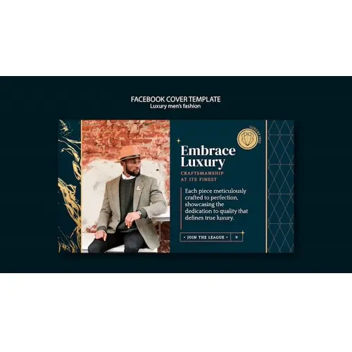 Luxury men's fashion facebook cover template