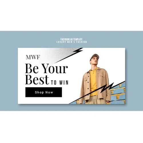 Luxury men's fashion facebook template