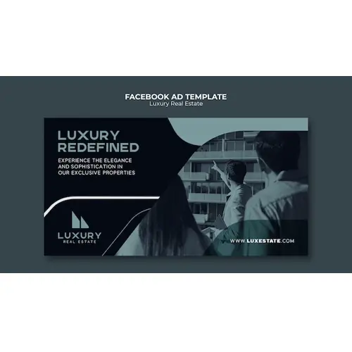 Luxury real estate facebook template
