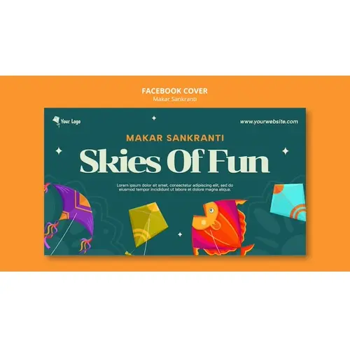 Makar sankranti celebration facebook cover