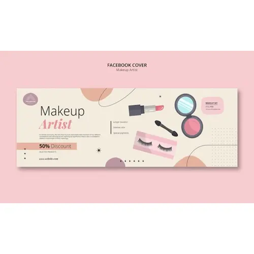 Makeup artist facebook cover template design