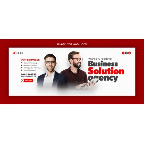 Marketing Agency Facebook Cover Banner Template PSD