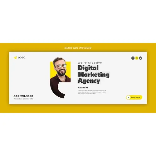Marketing Agency Facebook Cover Banner Template PSD