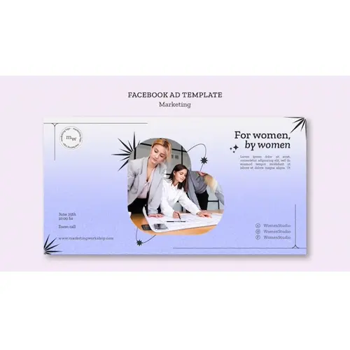 Marketing strategy facebook template