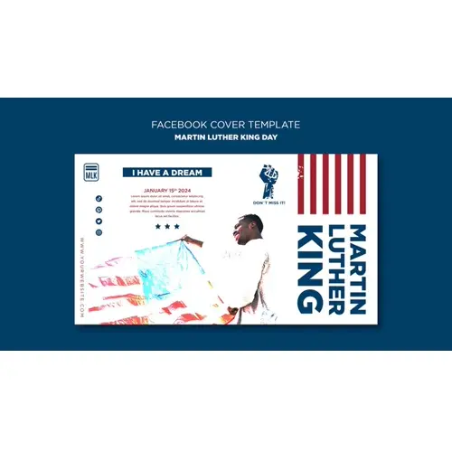 Martin luther king day facebook cover