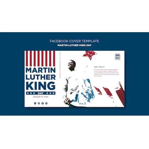 Martin luther king day facebook cover