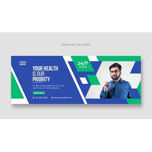 Medical facebook cover and web banner Template