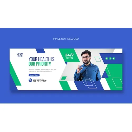 Medical facebook cover and web banner Template