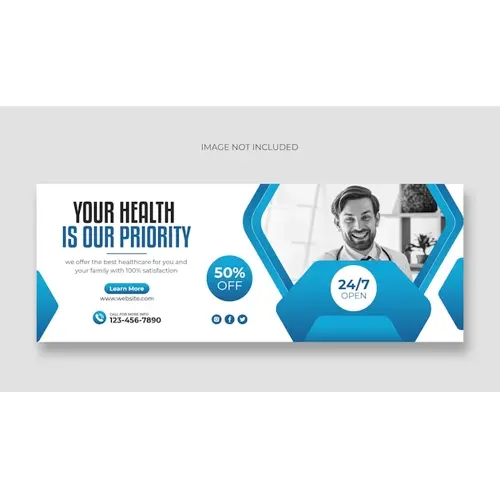 Medical facebook cover and web banner Template