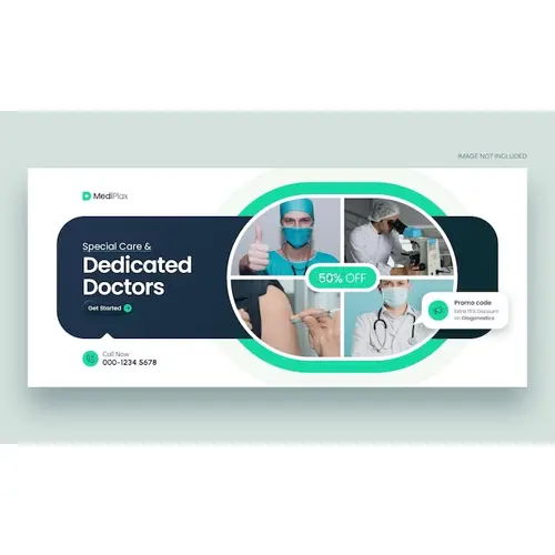 Medical healthcare facebook timeline cover and web banner template