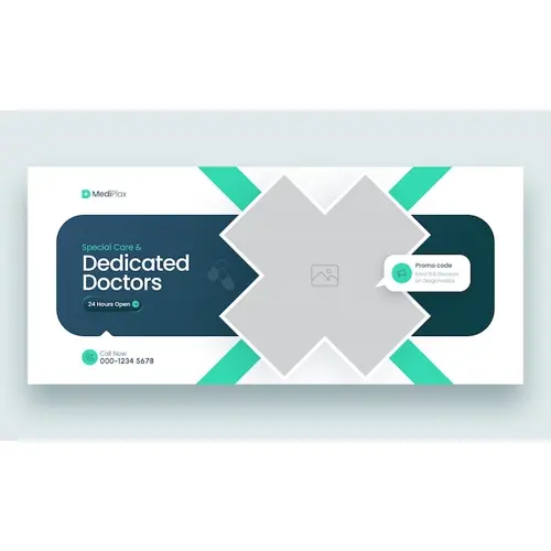 Medical healthcare facebook timeline cover and web banner template