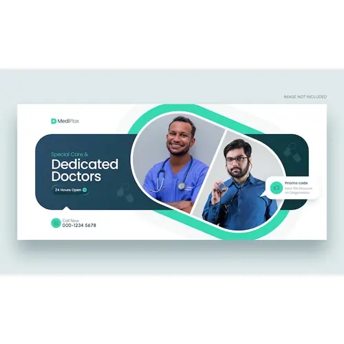 Medical healthcare facebook timeline cover and web banner template