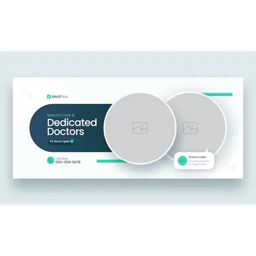 Medical healthcare facebook timeline cover and web banner template
