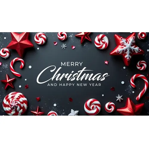 Merry Christmas facebook cover template with christmas ball pine tree star and dark background
