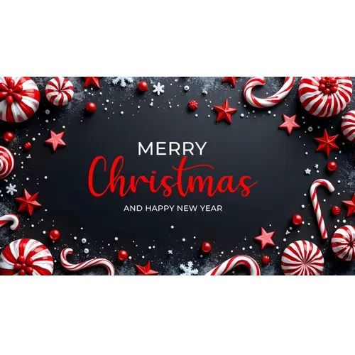 Merry Christmas facebook cover template with christmas ball pine tree star and dark background