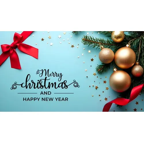 Merry Christmas facebook cover template with Christmas elements pine branches and light background