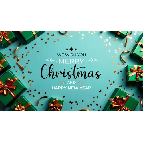 Merry Christmas facebook cover template with Christmas elements pine branches and light background