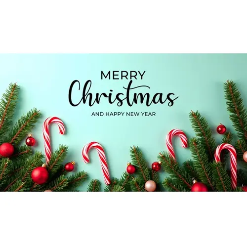 Merry Christmas facebook cover template with Christmas elements pine branches and light background