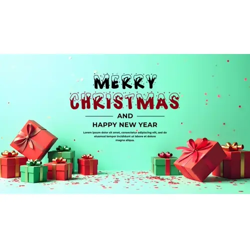 Merry Christmas facebook cover template with Christmas elements pine branches and light background