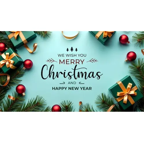 Merry Christmas facebook cover template with Christmas elements pine branches and light background