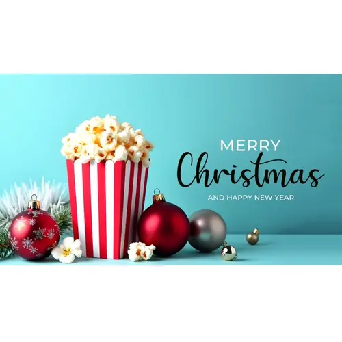 Merry Christmas facebook cover template with Christmas elements pine branches and light background