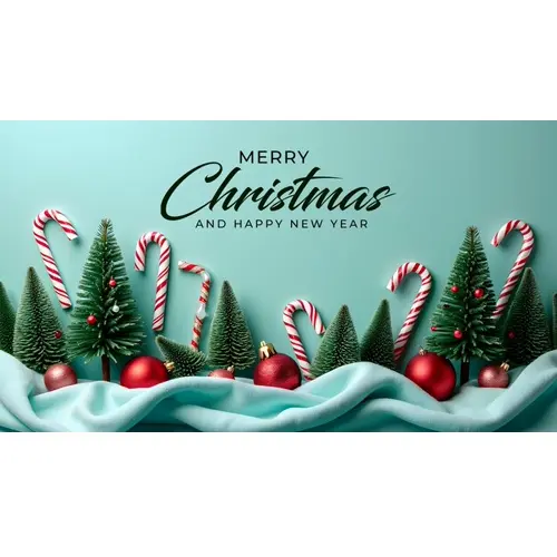Merry Christmas facebook cover template with Christmas elements pine branches and light background
