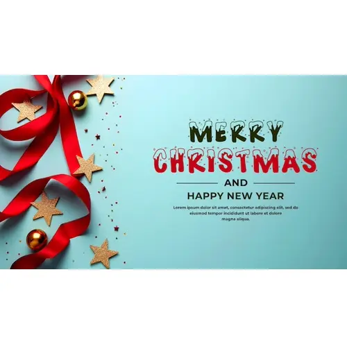 Merry Christmas facebook cover template with Christmas elements pine branches and light background