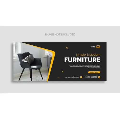 Minimal furniture Facebook cover page template
