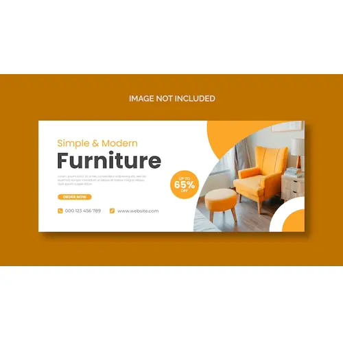 Minimal furniture Facebook cover page template
