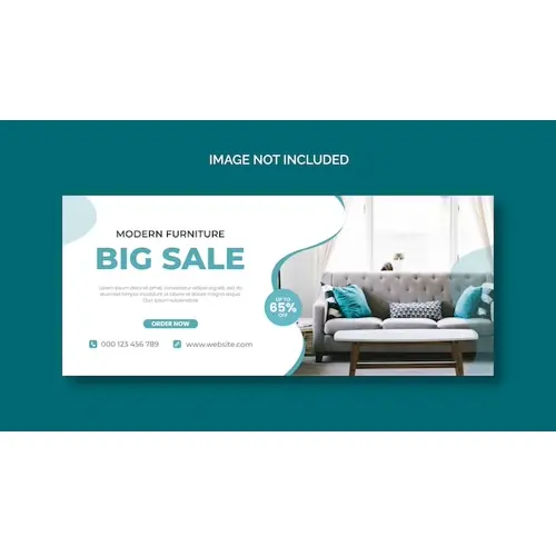 Minimal furniture Facebook cover page template