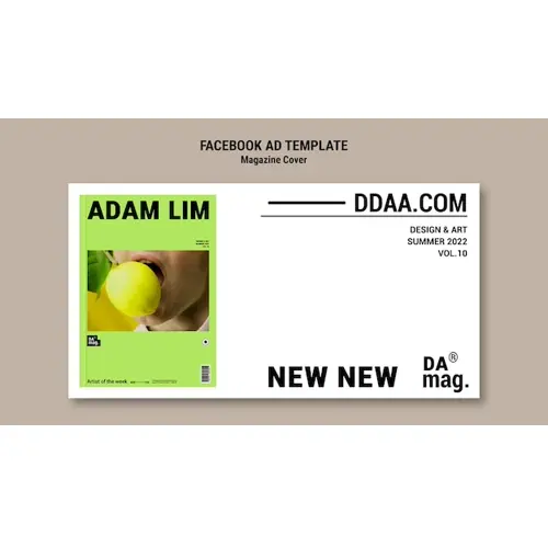 Minimal magazine cover facebook template