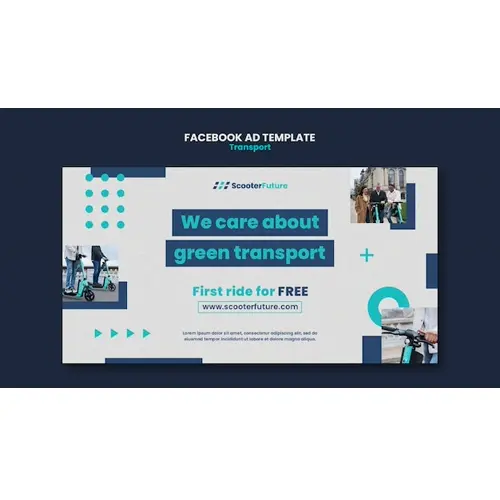 Minimal transport concept facebook template
