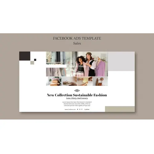 Minimalist sales  facebook template