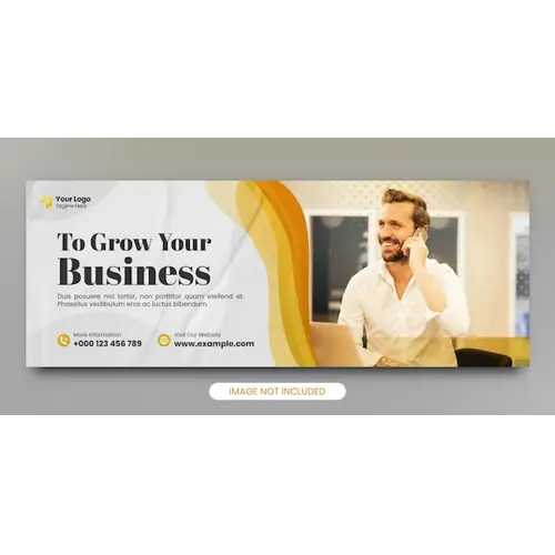 Modern business facebook cover and web banner template