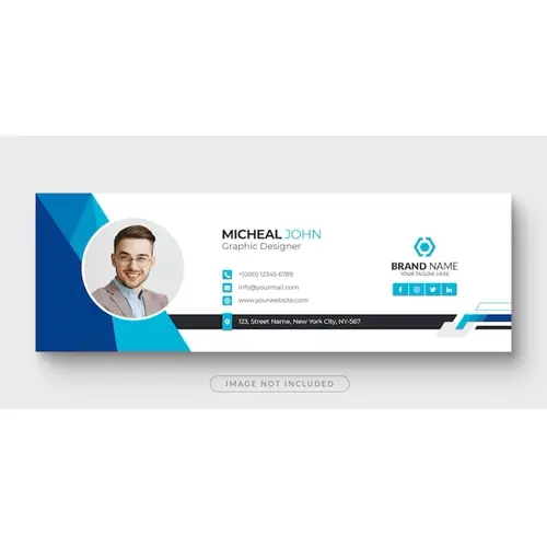 Modern and clean email signature template or email footer and personal facebook cover template