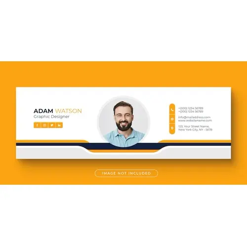 Modern and creative email signature or email footer and personal facebook cover template