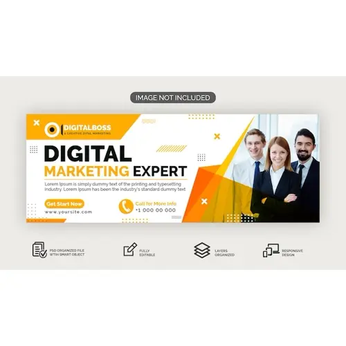 Modern Digital Marketing Expert Facebook Cover template