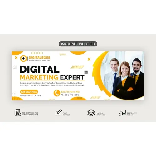 Modern Digital Marketing Facebook Cover Banner Template