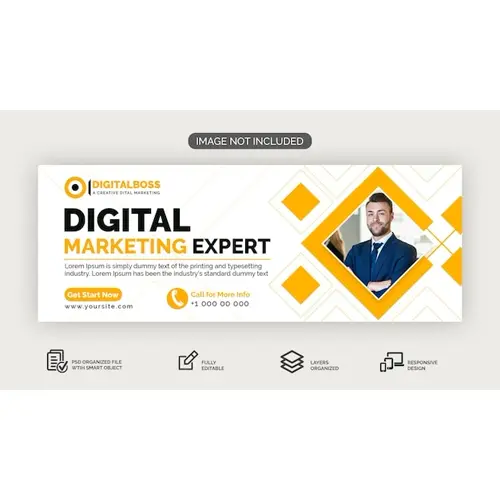 Modern Digital Marketing Facebook Cover Template download