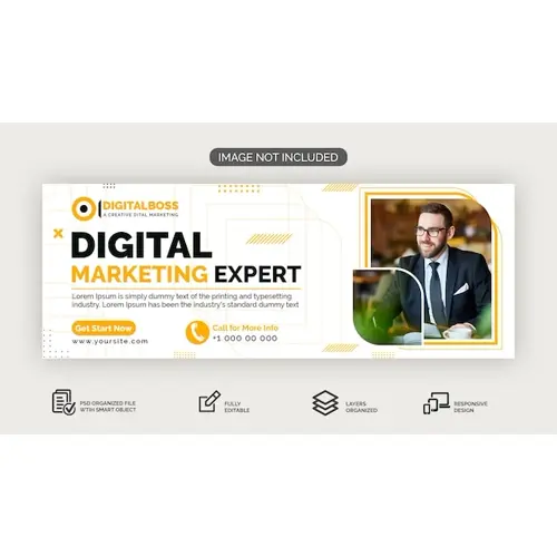Modern Digital Marketing Facebook Cover Template