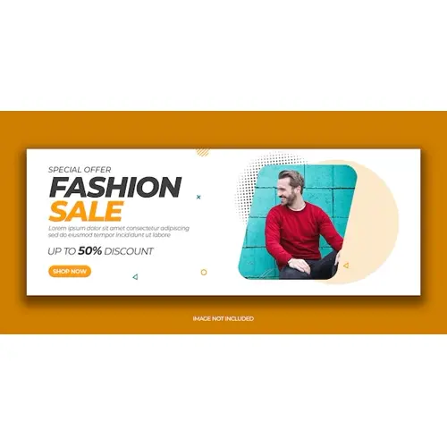 Modern fashion sale facebook cover post template Premium Psd