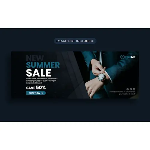 Modern fashion summer sale Facebook cover and web banner