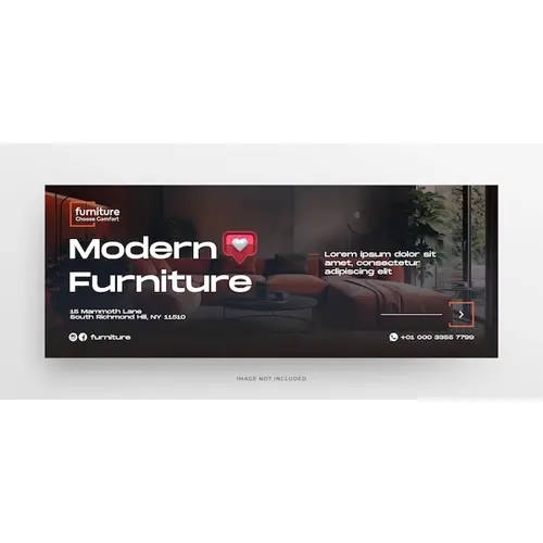 Modern furniture facebook cover or social media web banner template