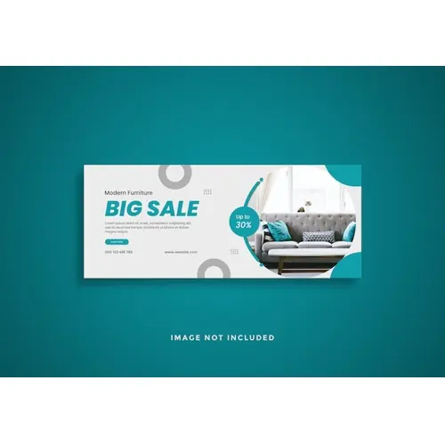 Modern furniture facebook cover template design psd