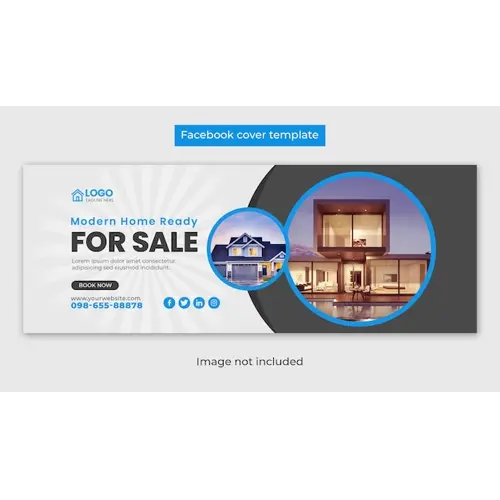 Modern home sale social media Facebook cover post design