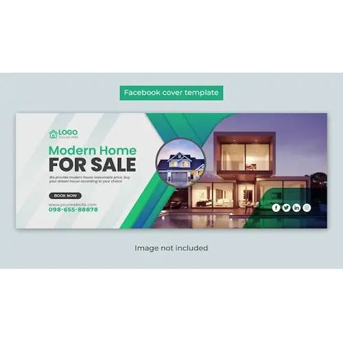 Modern home sale social media Facebook cover post design