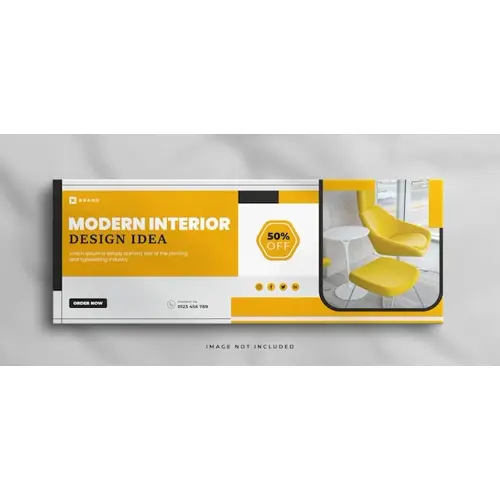Modern Interior home for sale real estate facebook cover banner