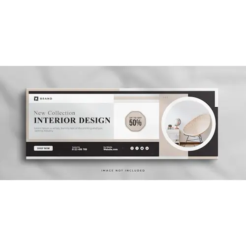 Modern Interior home for sale real estate facebook cover banner