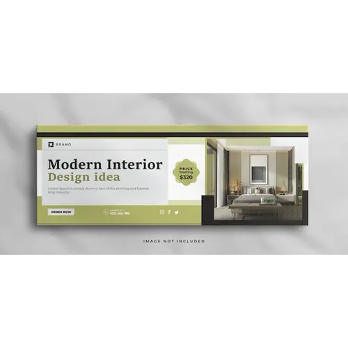 Modern Interior home for sale real estate facebook cover banner