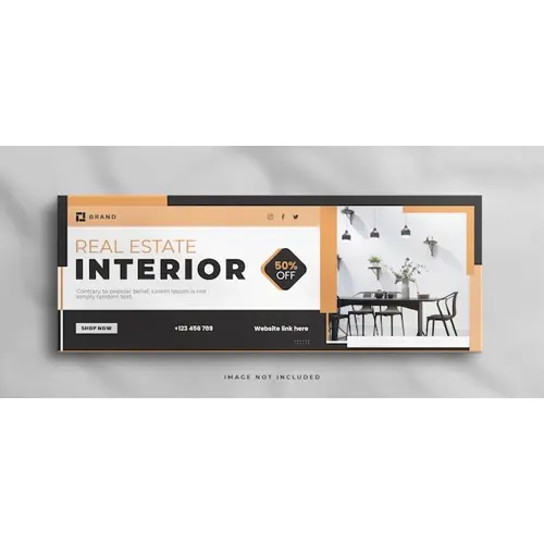 Modern Interior home for sale real estate facebook cover banner